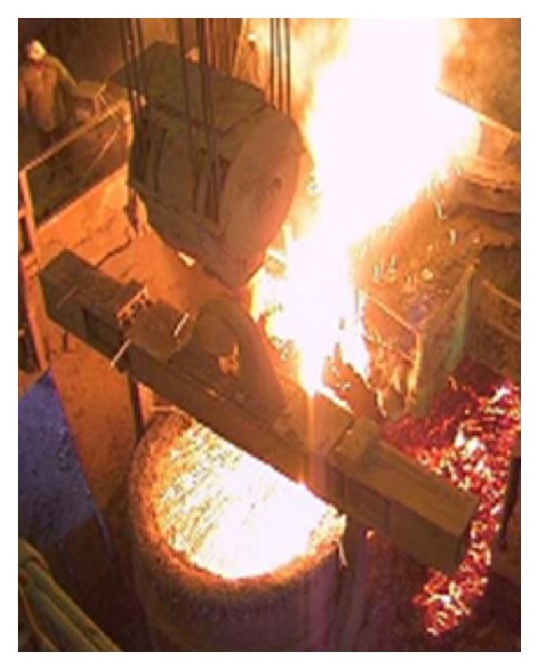 Molten steel tapped from a furnace into a ladle